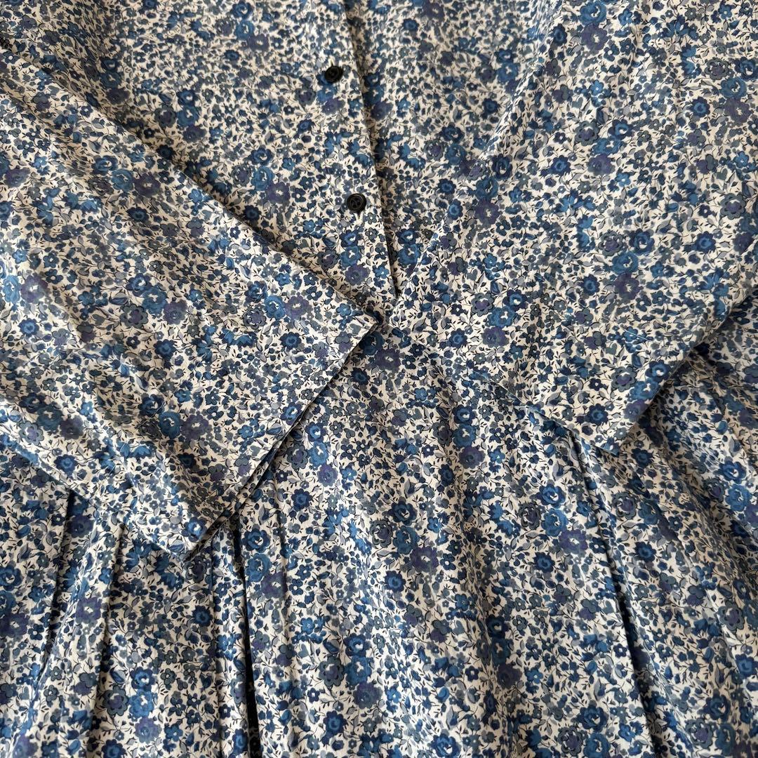 完売品✨新品級✨ルミノア リバティ 別注 クルーネック ロングワンピース ブルー