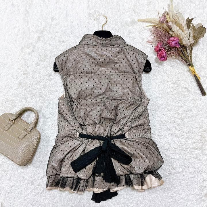 RED VALENTINOレッドヴァレンティノ ダウンベスト レース リボン38