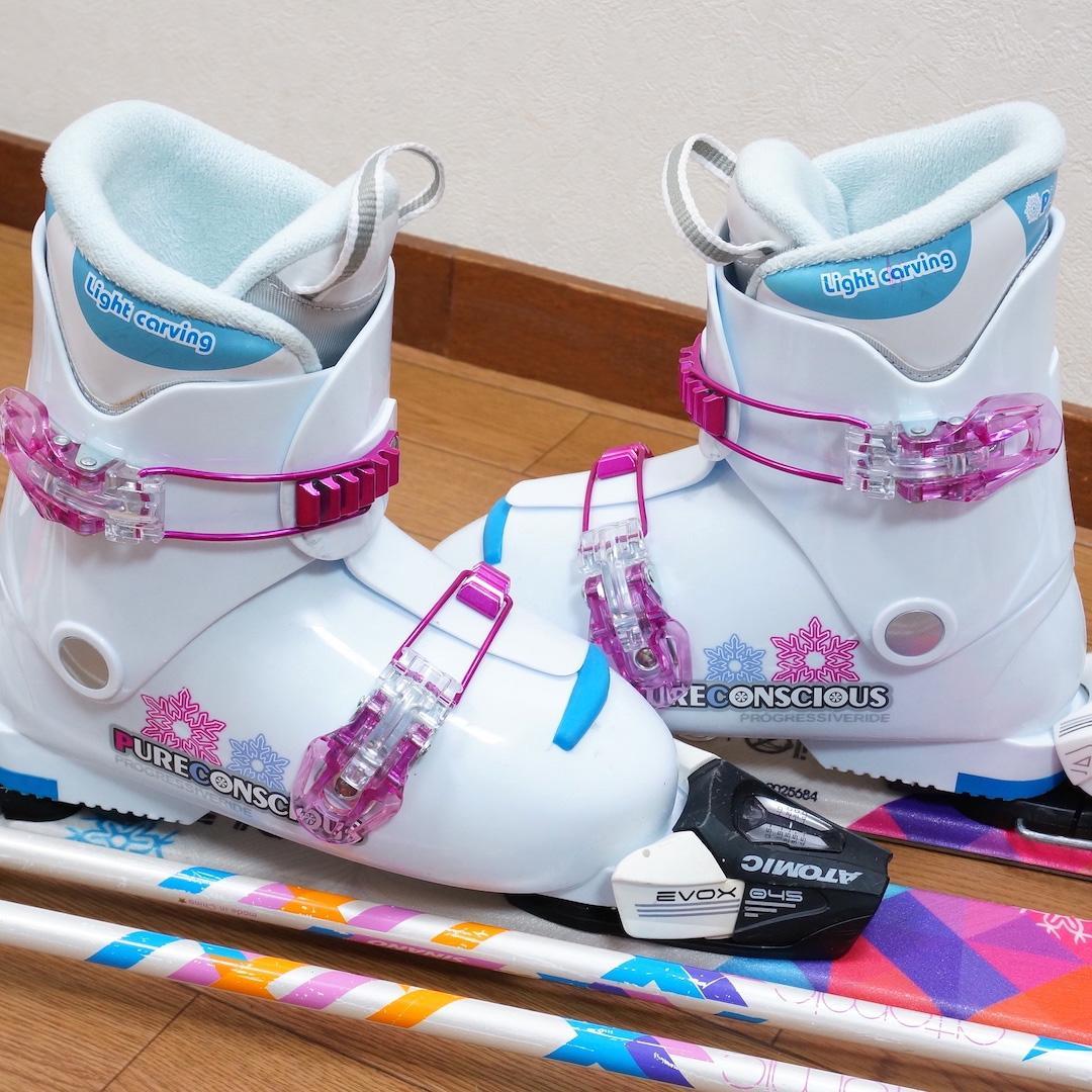 メンテ済 120cm 靴22cm ATOMIC スキーセット