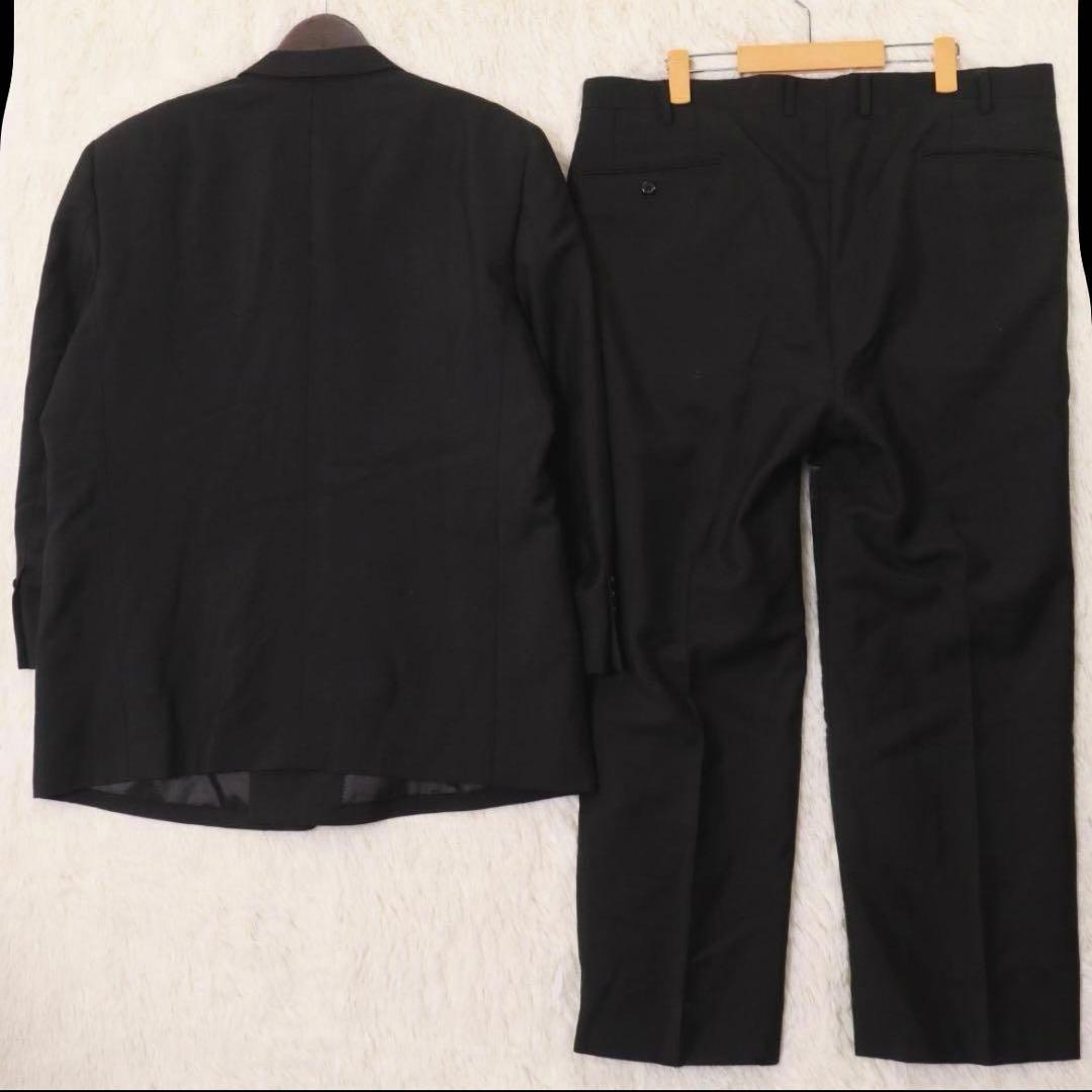 ジバンシー　ダブルブレスト　セットアップスーツ　黒　ブラック　ピークドラペル