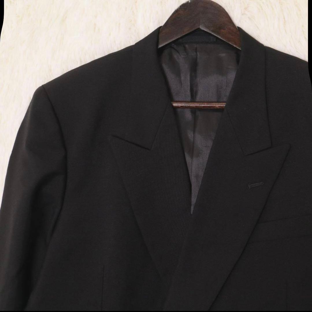 ジバンシー　ダブルブレスト　セットアップスーツ　黒　ブラック　ピークドラペル