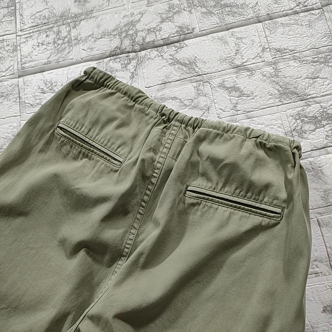 TICCA コットンカーゴパンツ カーキ ドローコード ミリタリーパンツ ワイド