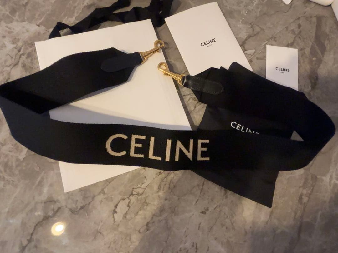CELINEジャカード ロングストラップ / ウール