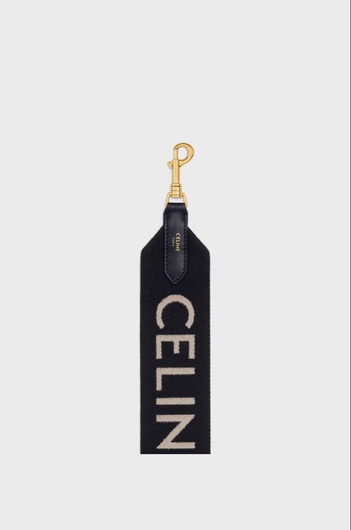 CELINEジャカード ロングストラップ / ウール