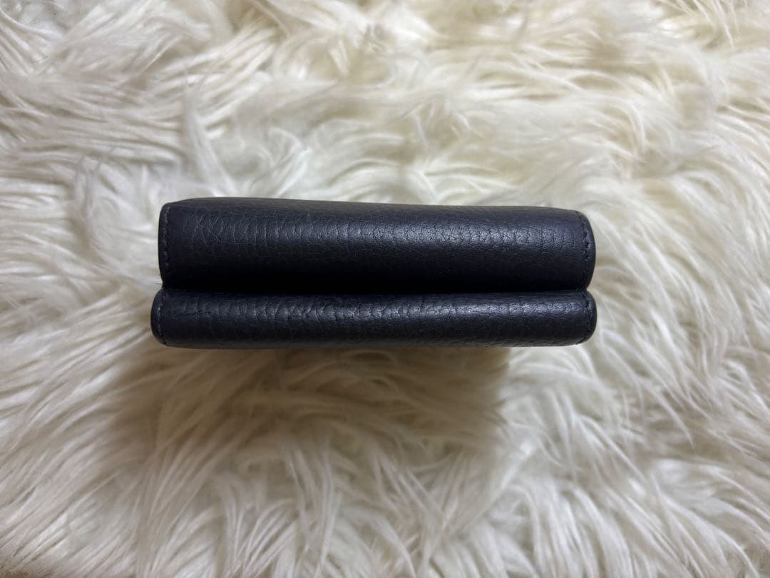 tmk【GUCCI】財布　三つ折り　レディース　ブラック　レザー