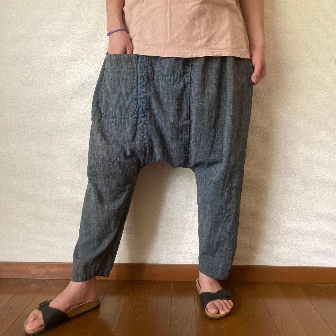 古布 布団皮 襤褸 BORO 木綿 ピエロもんぺ サルエル モンキーパンツ