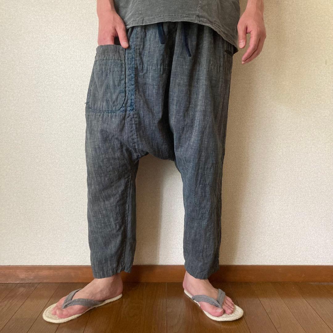 古布 布団皮 襤褸 BORO 木綿 ピエロもんぺ サルエル モンキーパンツ