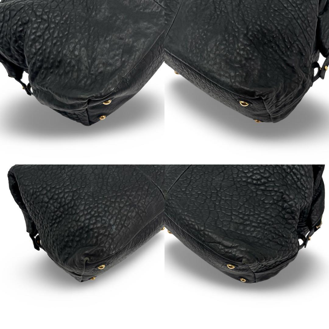 極美品】イブサンローラン ボストンバッグ　トートバッグ　型押し 　ロゴ　革