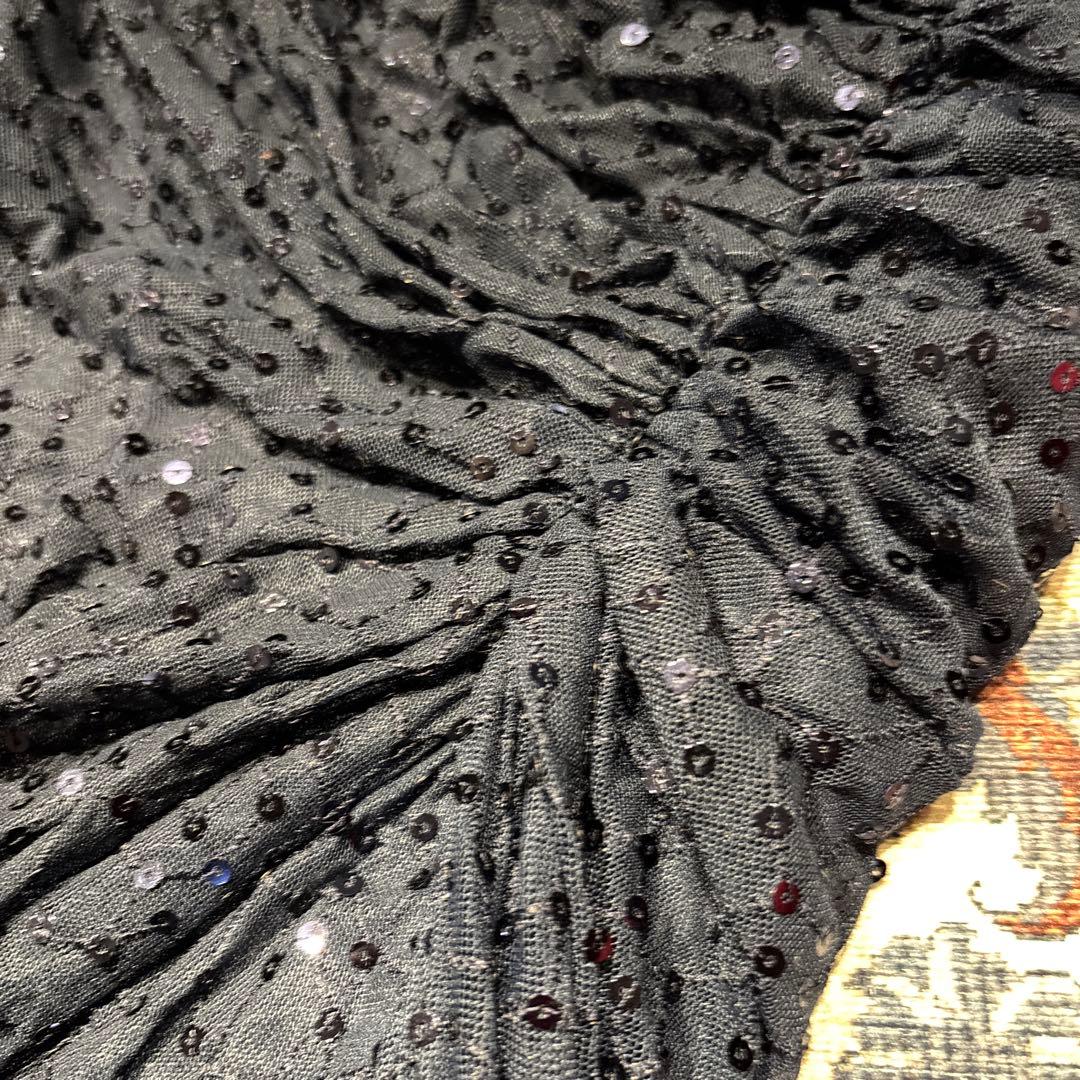 TADASHI SHOJI ワンショルダーパーティードレス L ネイビー