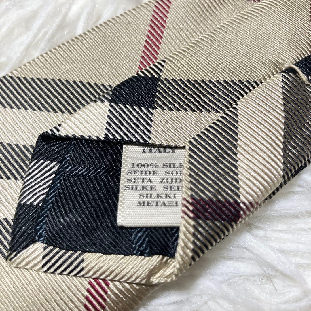 現行【BURBERRY】バーバリー　ノバチェック　ネクタイ　シルク　イタリア製