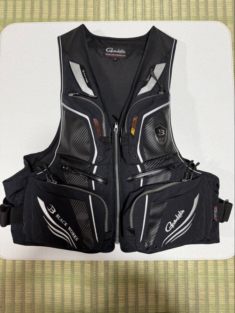 ガマカツ　フローティングベスト(ブラックワークス)GM-2193 サイズL