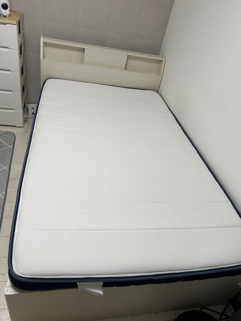 セミダブル ベッドフレーム+マットレス ニトリ(アザン3 チェスト40) ベッド