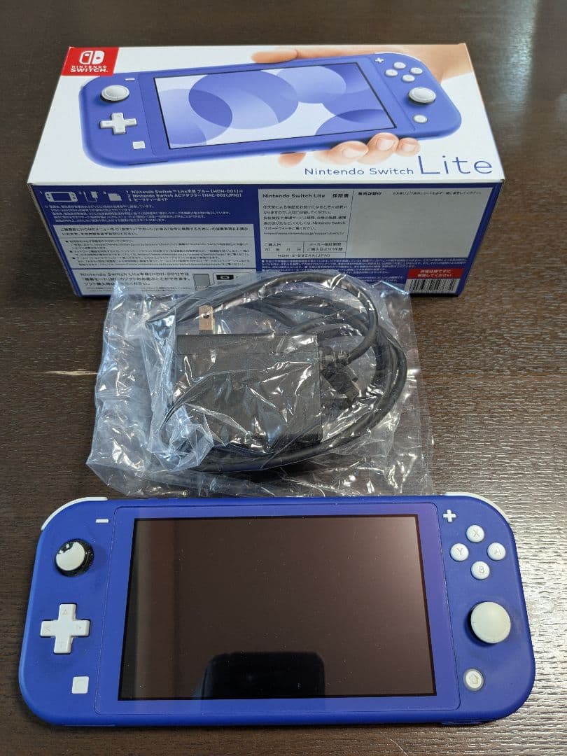 Nintendo Switch Lite 青 本体 ジャンク ACアダプター付き
