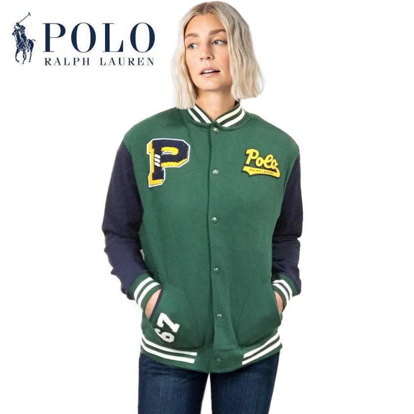 新品 国内正規 ポロ ラルフローレン フレンチテリー バーシティジャケット