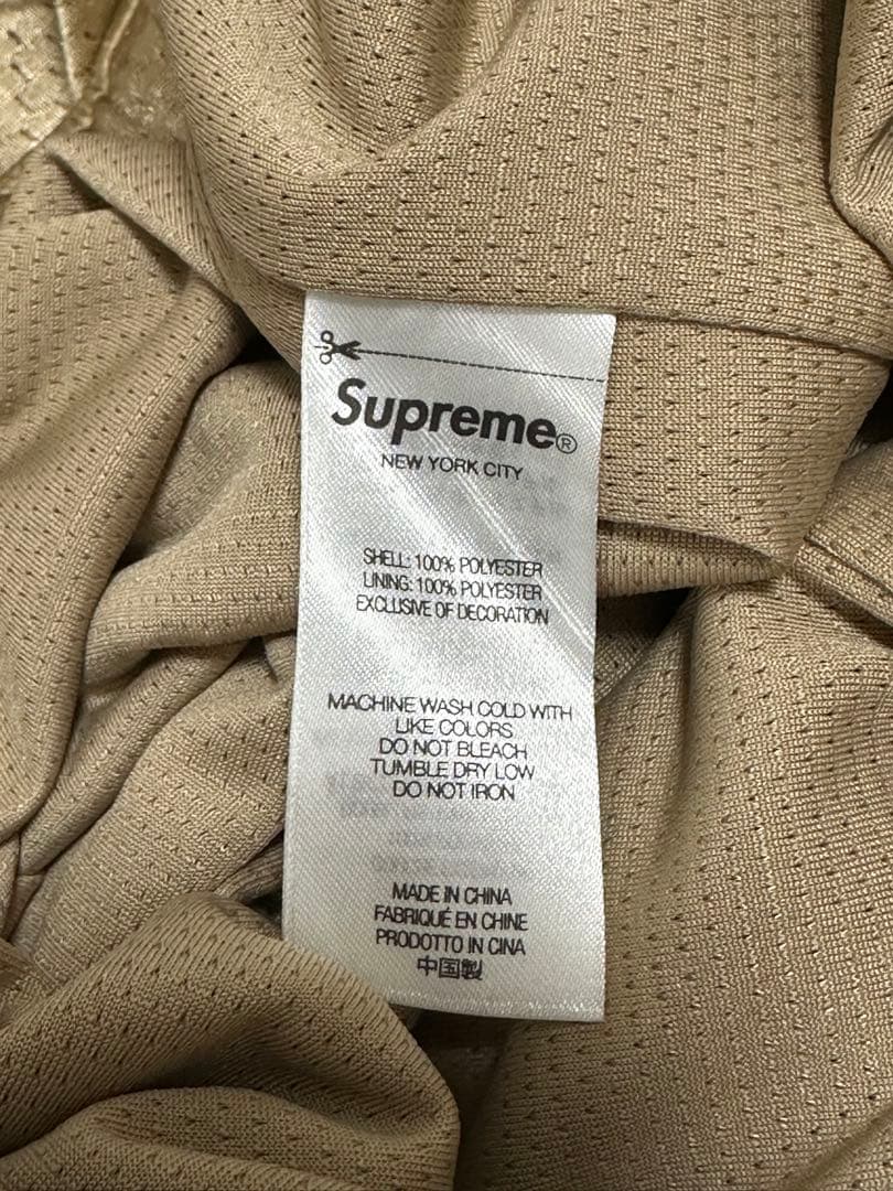 Supreme smallbox baggy mesh short タン M