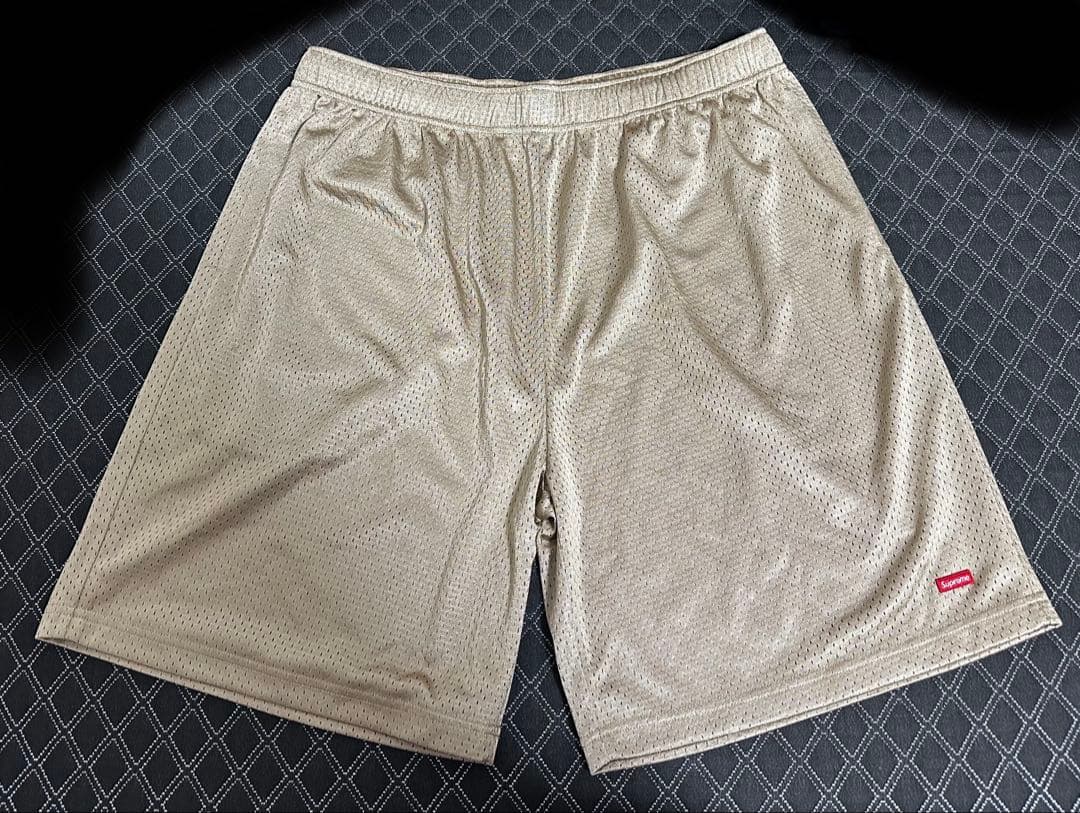 Supreme smallbox baggy mesh short タン M