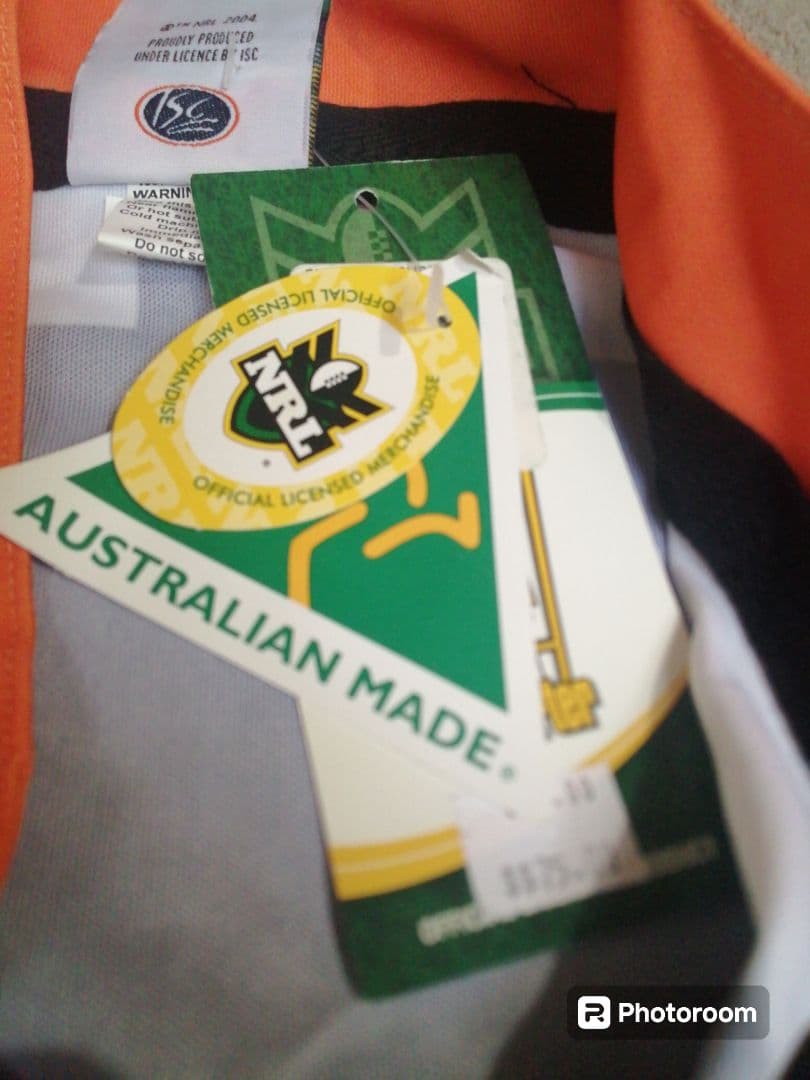オーストラリアラグビーリーグ、ウエストタイガースジャージ　Sサイズ(実質M～L)