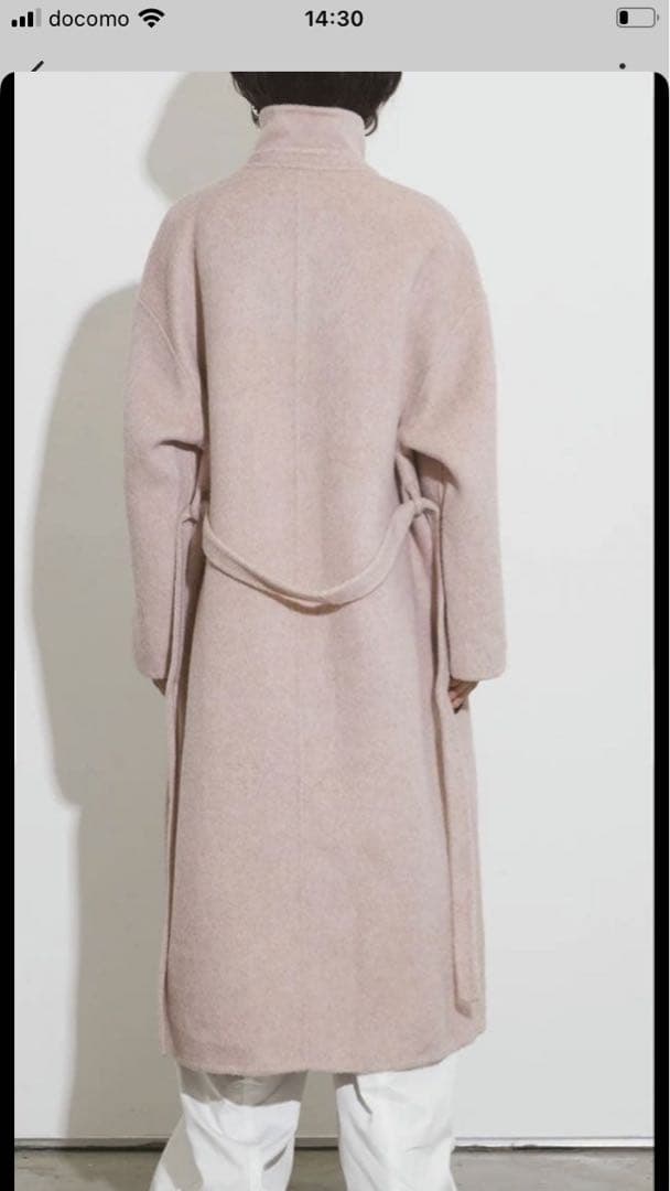 【ANDREA & Co】ペールウールコート（ベルト付き）