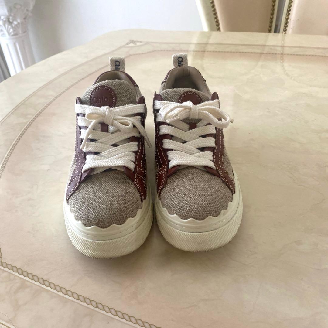 Chloé ⭐︎クロエ⭐︎本物ベージュ ブラウン　スニーカー36 ウッディローレン
