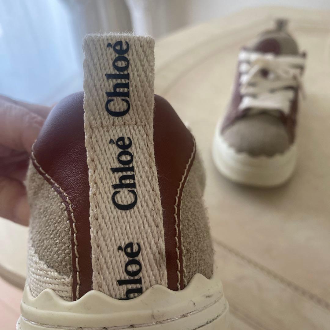 Chloé ⭐︎クロエ⭐︎本物ベージュ ブラウン　スニーカー36 ウッディローレン