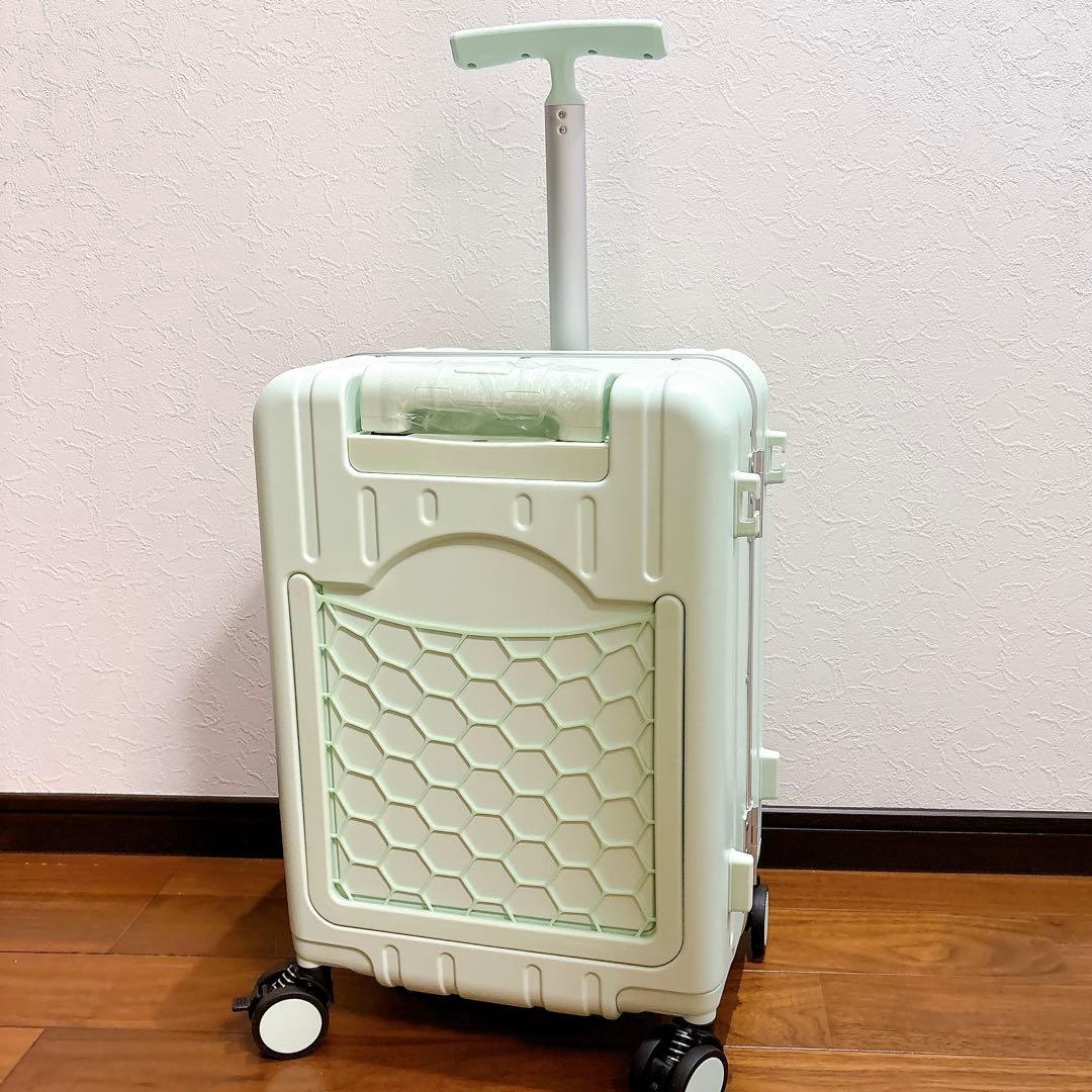 キャリーケース 子どもが乗れる キッズキャリー 機内持込可 Sサイズ グリーン