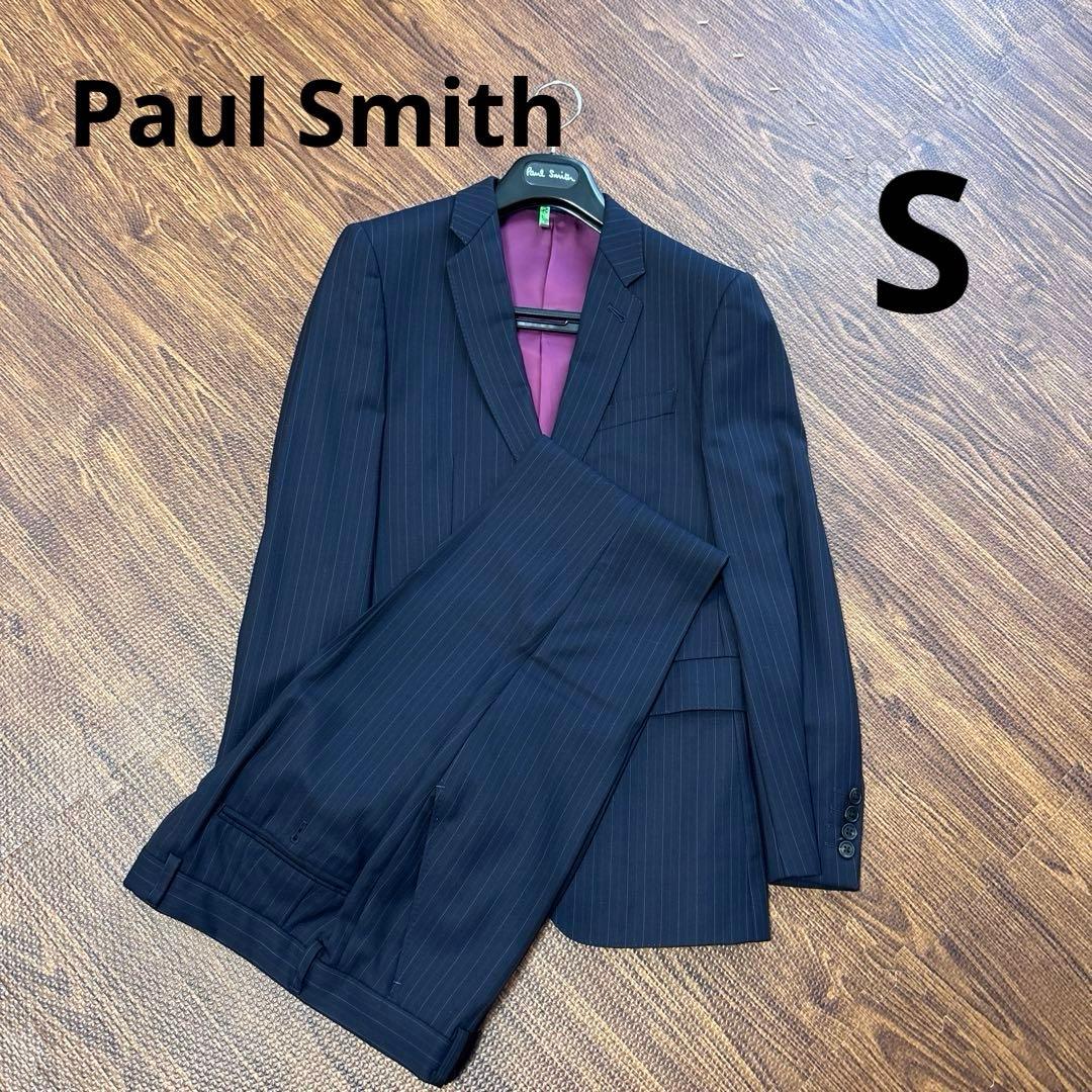 メンズ　Paul Smith ネイビー ストライプスーツ