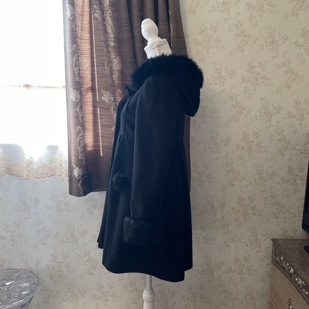 y2k 00s❤︎ ダークコア　ボンボンファーコート