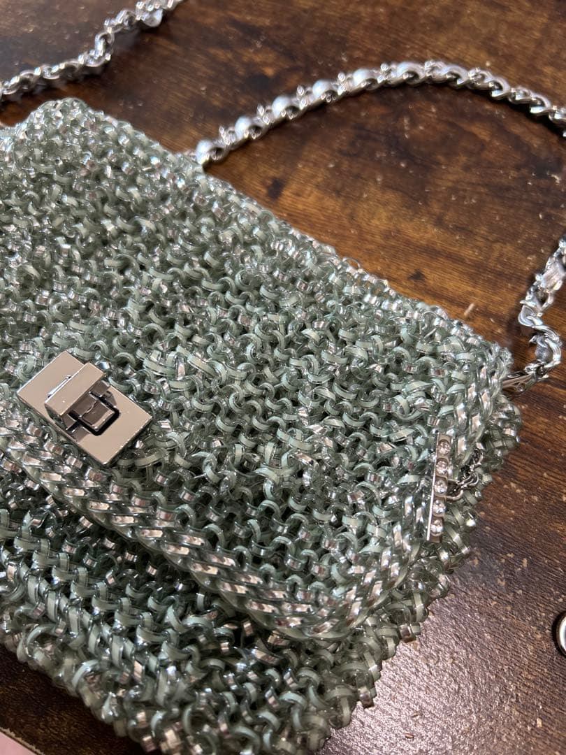 アンテプリマ　ルッケットミントグリーンパーティーバッグ