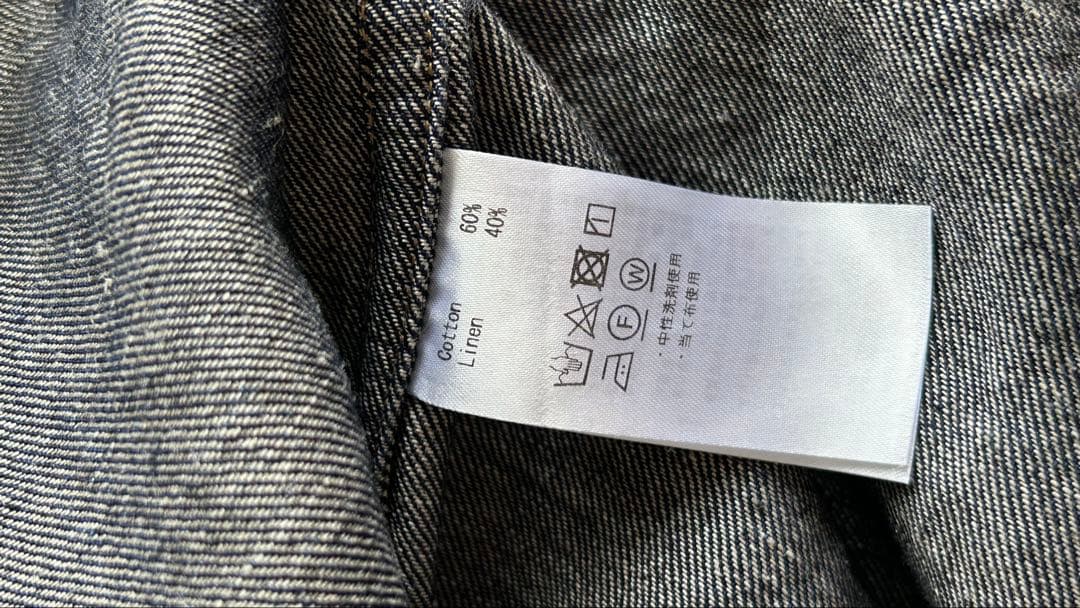 wafu. / ワフリネン ❤︎ リネンデニムノーカラージャケット ❤︎ 試着のみ♪