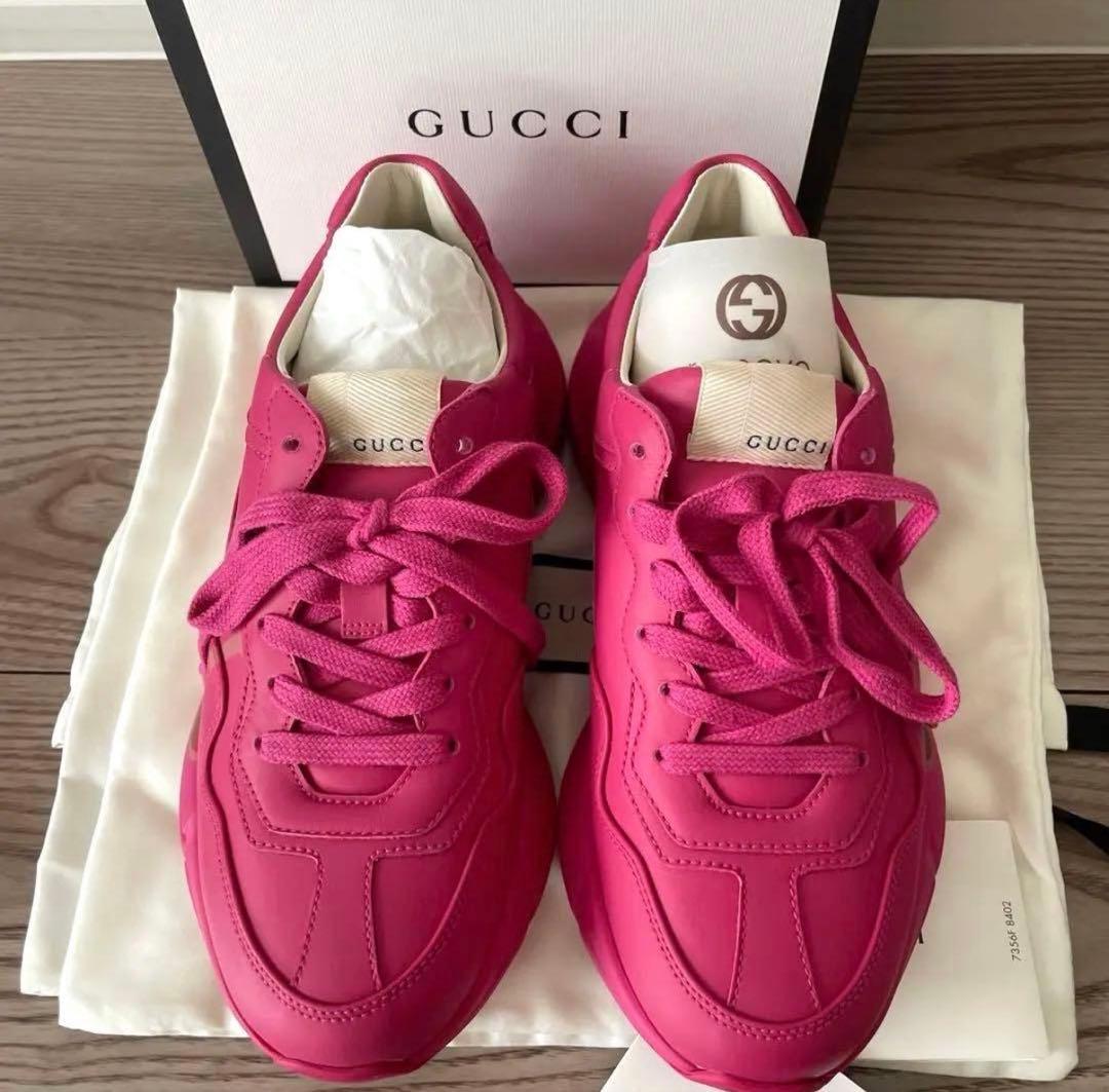 GUCCI ★新品 ライトン スニーカー ⭐︎定価17万 36ピンク 正規品