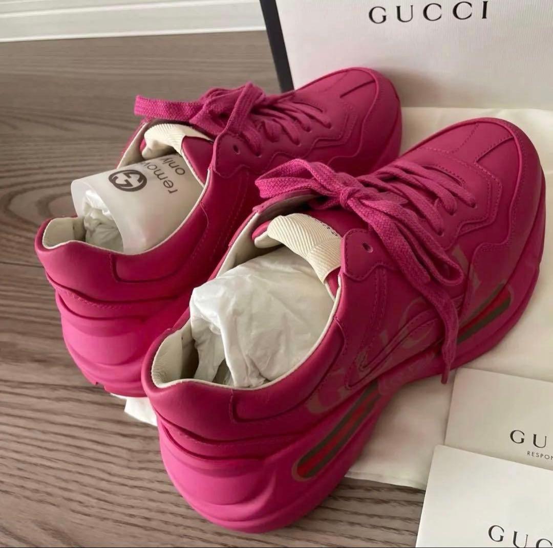 GUCCI ★新品 ライトン スニーカー ⭐︎定価17万 36ピンク 正規品