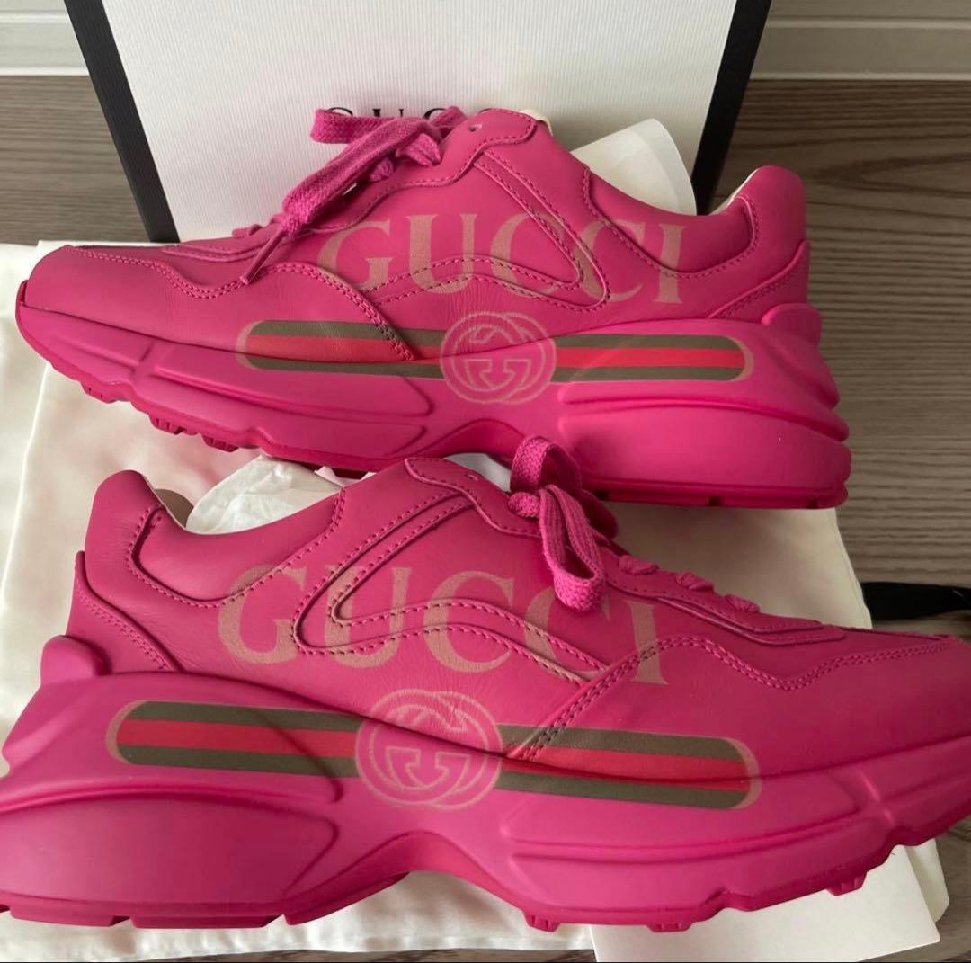GUCCI ★新品 ライトン スニーカー ⭐︎定価17万 36ピンク 正規品