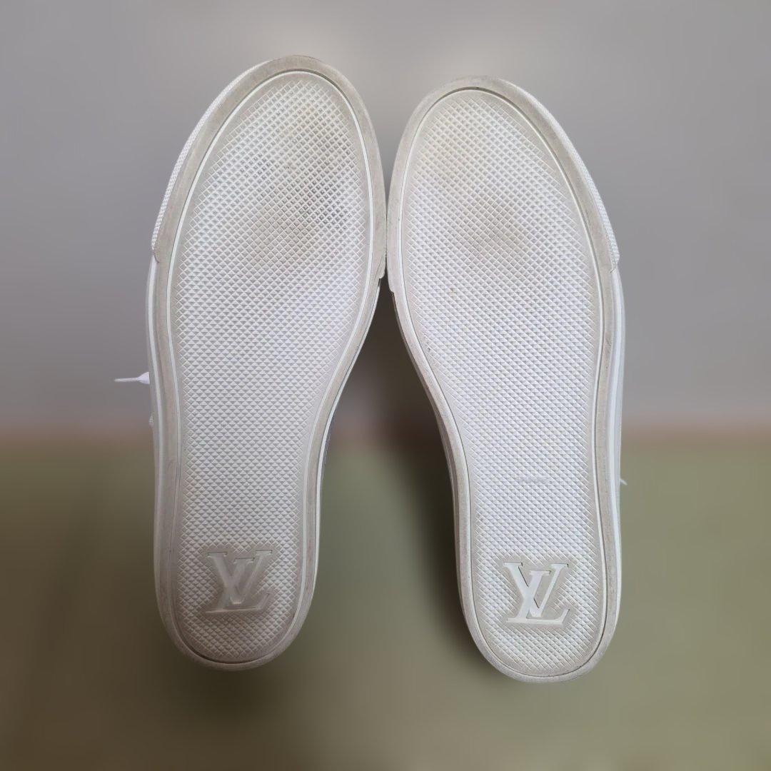 未使用近 ルイヴィトン デニムスニーカー 39 1/2 モノグラム 25cm