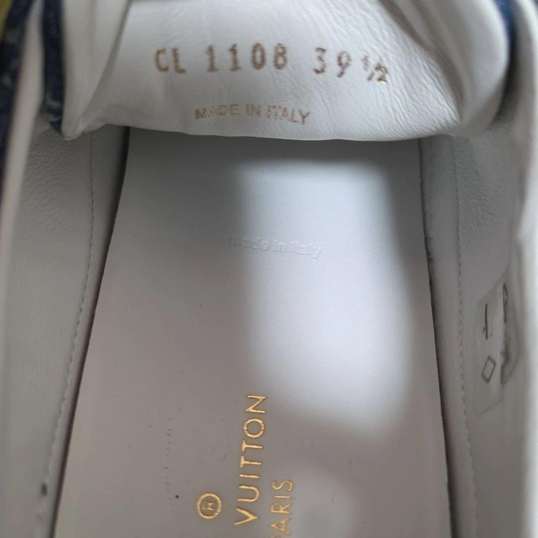 未使用近 ルイヴィトン デニムスニーカー 39 1/2 モノグラム 25cm