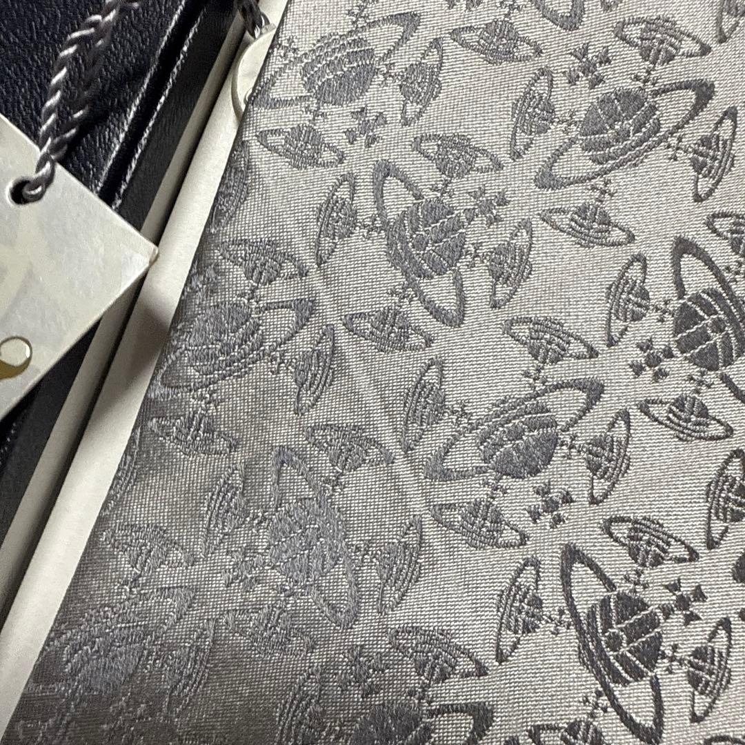 未使用タグ付　ヴィヴィアンウエストウッド　ネクタイ　銀　オーブ柄総柄　結婚式