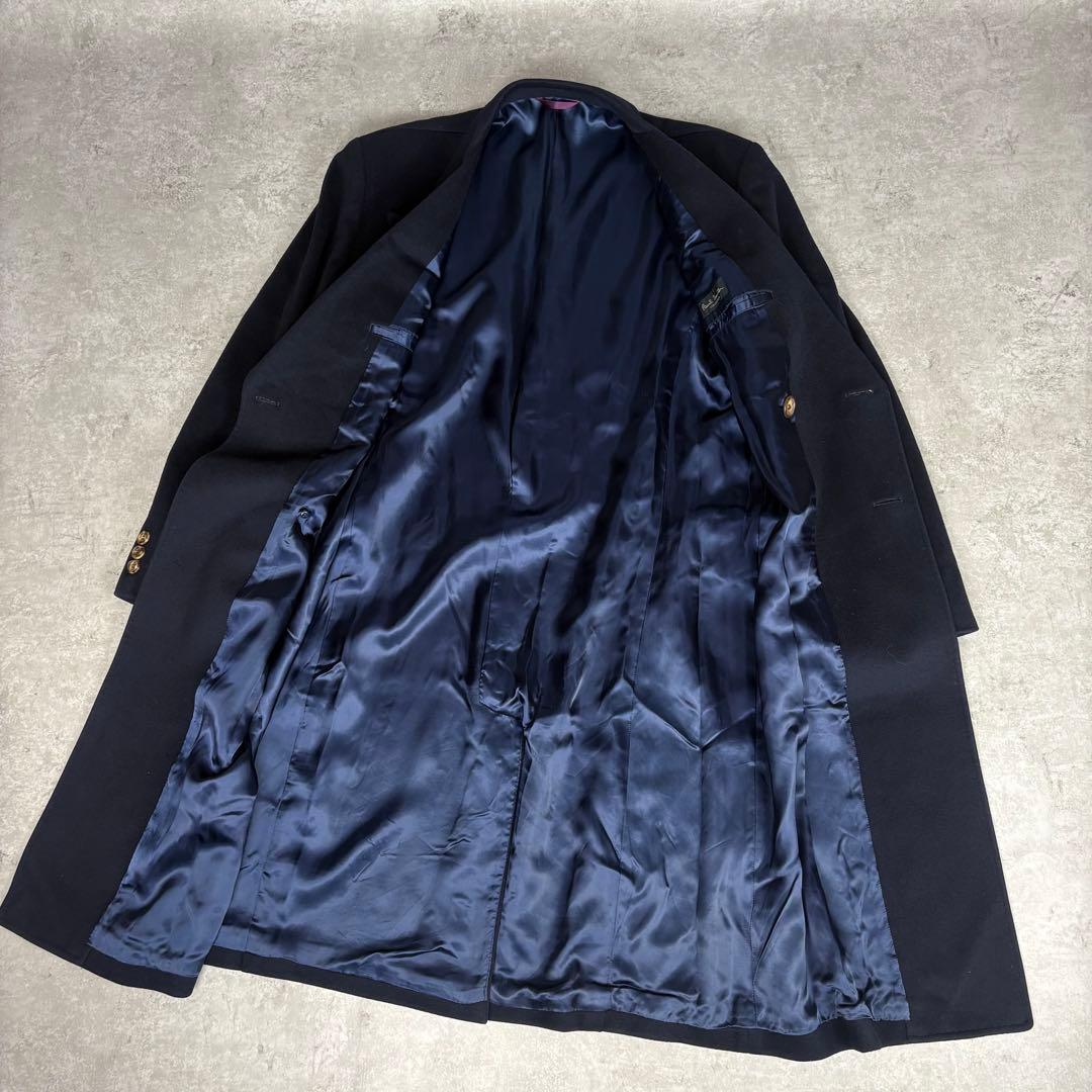 ポールスミス L ダブル　チェスター　コート　カシミヤ Paul Smith 紺