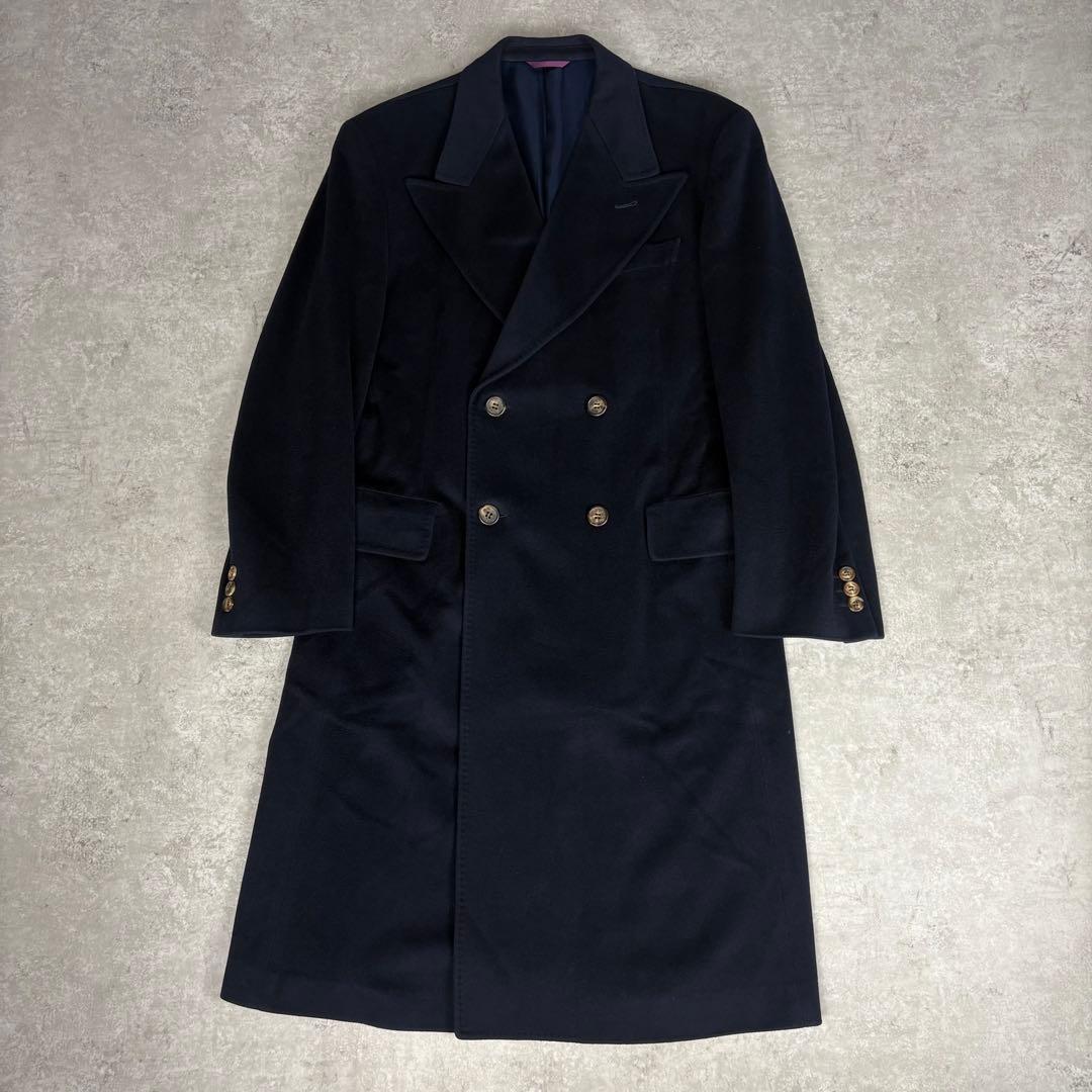 ポールスミス L ダブル　チェスター　コート　カシミヤ Paul Smith 紺