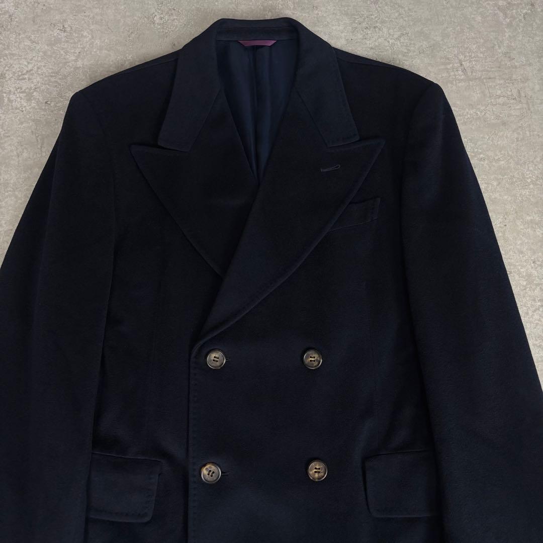 ポールスミス L ダブル　チェスター　コート　カシミヤ Paul Smith 紺