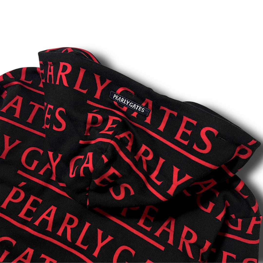 0 パーリーゲイツ メゾンロゴ総柄 スウェット フルジップ ジャケット パーカー