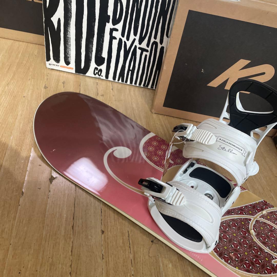 BURTON×STELLA　バートン　バイン付　スノーボードセット　レア136㎝