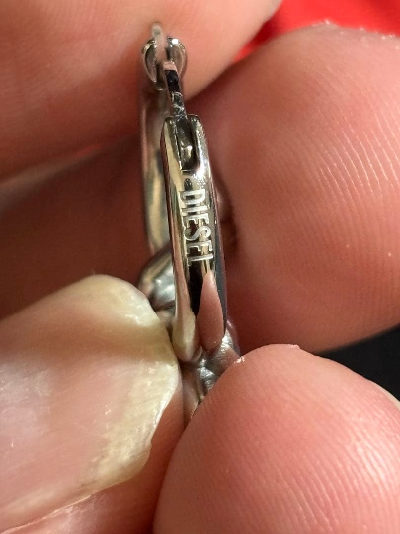 DIESEL ピアス シルバー フープピアス