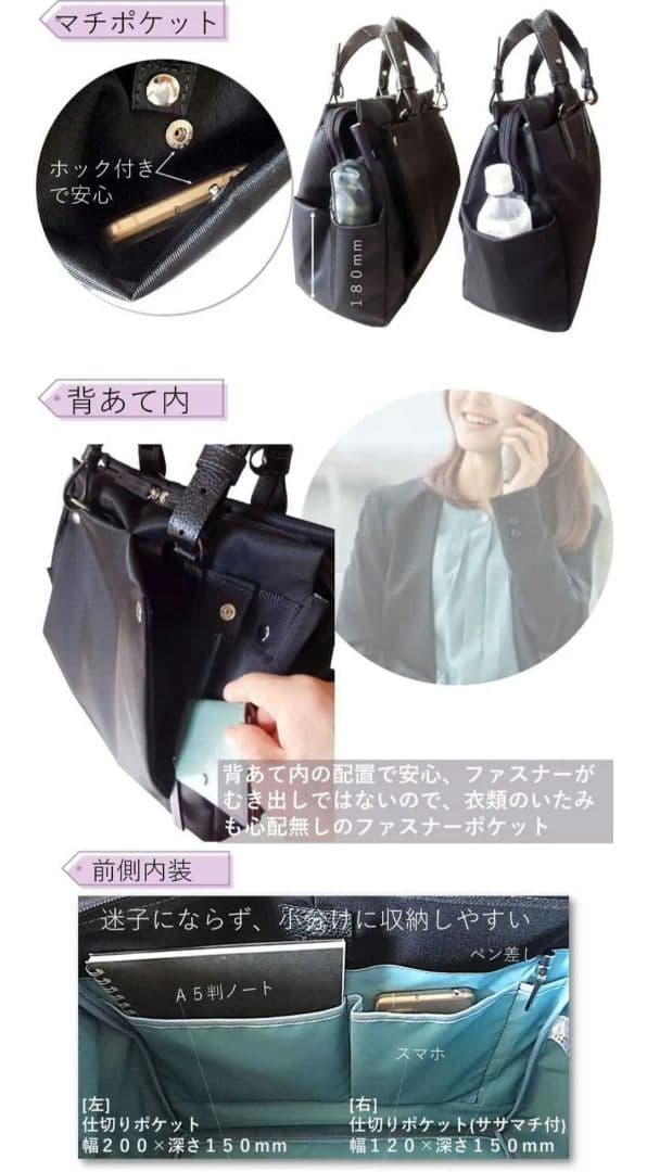 【未使用】 IDEA MODE イデアモード ビジネス　リュック　A4収納可