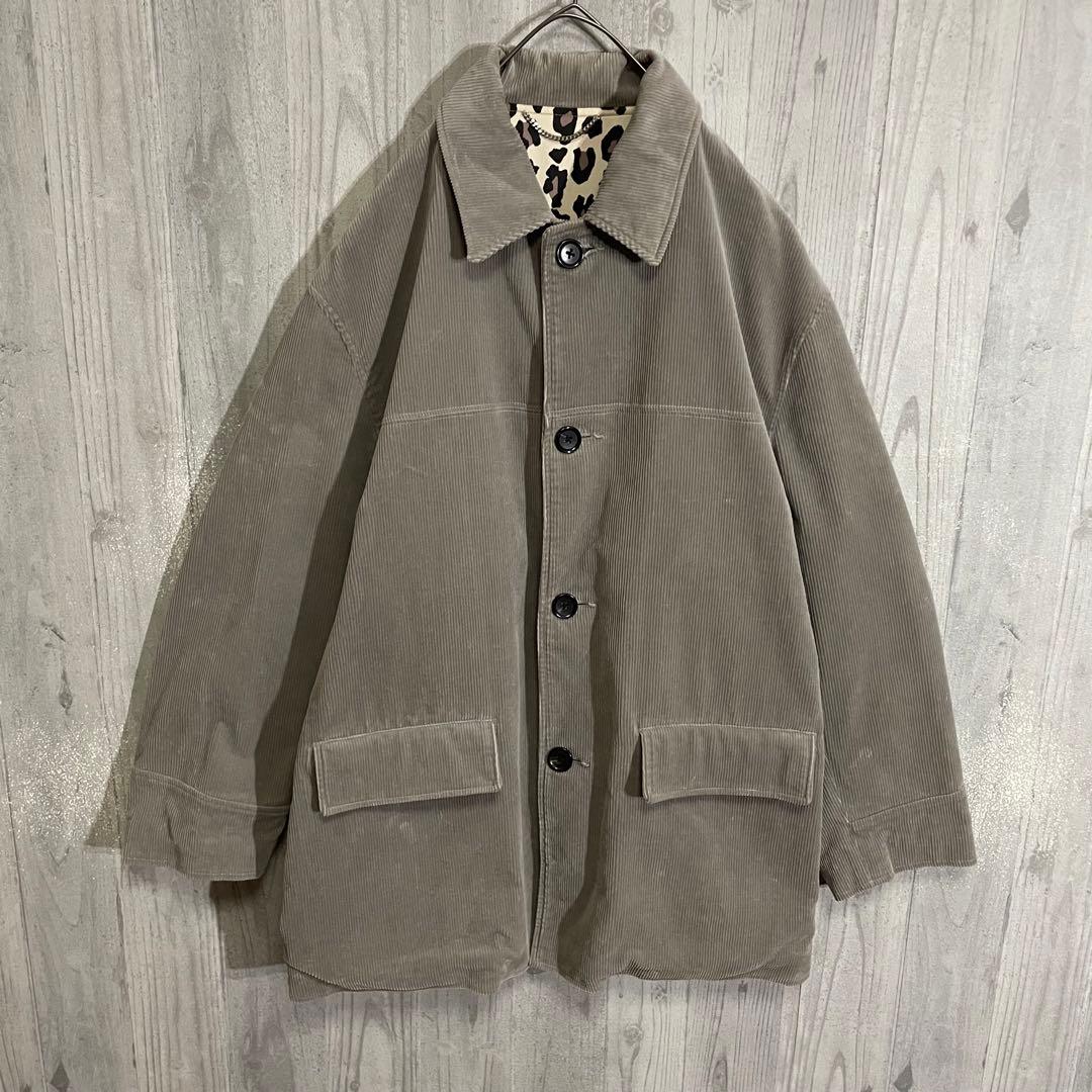 【最高カラー】ワコマリア　裏地レオパード　コーデュロイカーコート　L