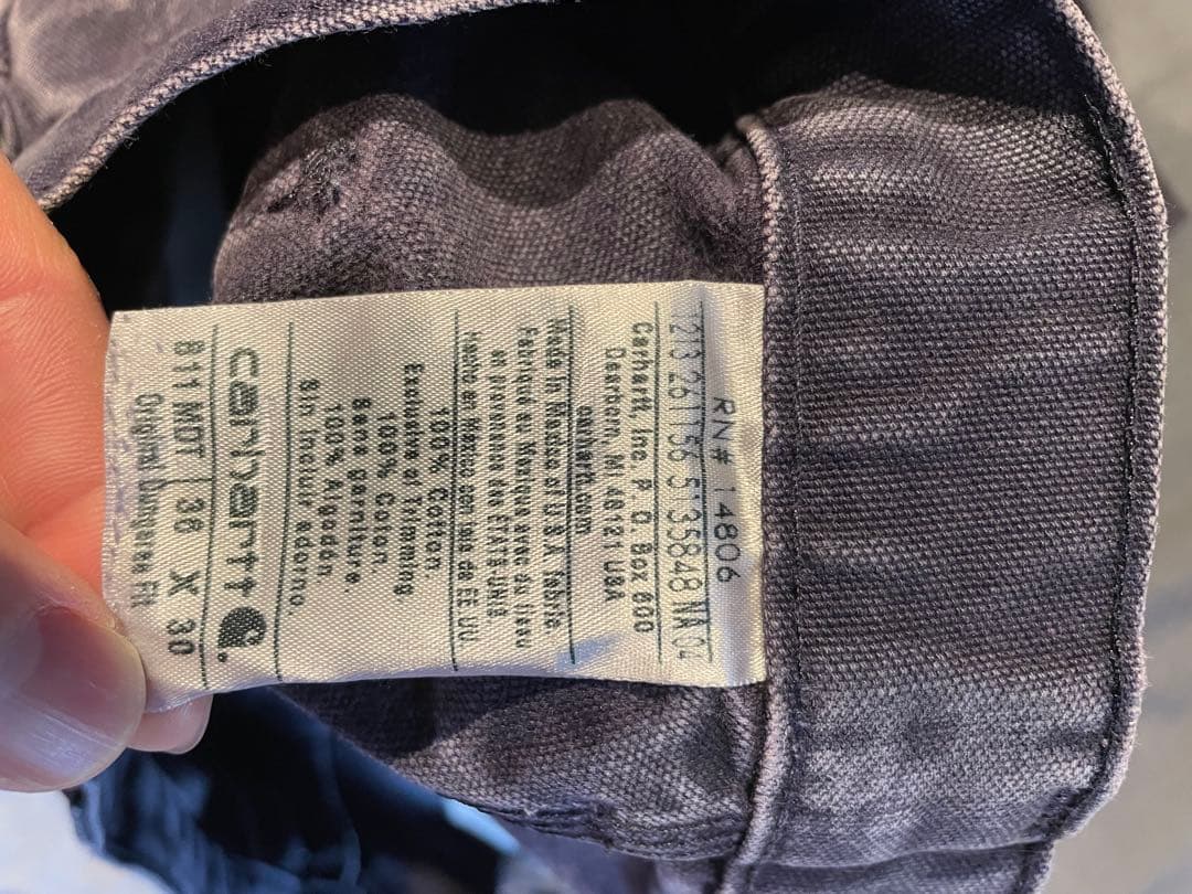 【レアカラー、36×30】カーハート　ダックペインターパンツ　ミッドナイト