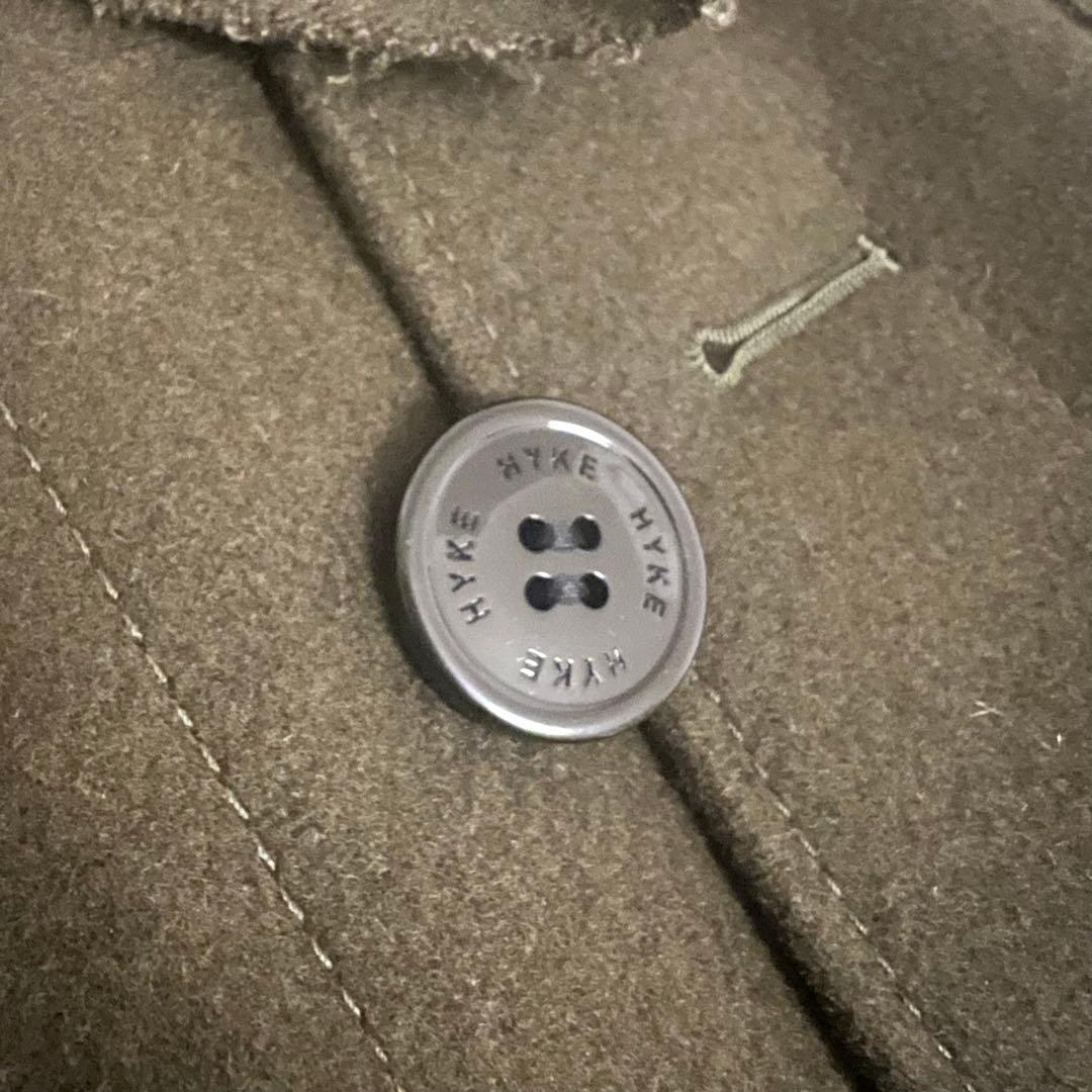 お値下＊HYKE HOODED WORK コート　メルトンコート　カーキ　1 S