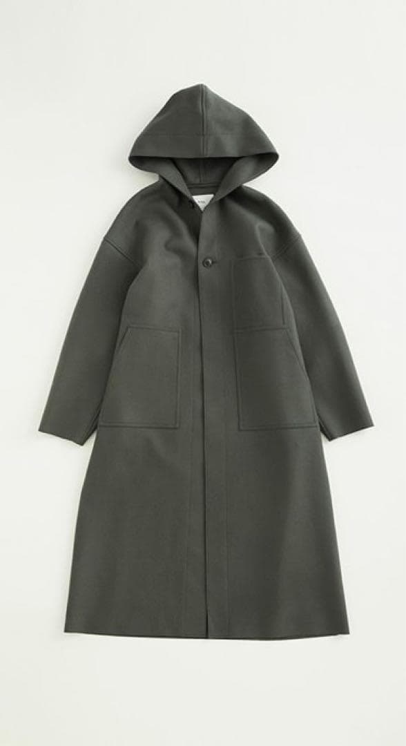 お値下＊HYKE HOODED WORK コート　メルトンコート　カーキ　1 S