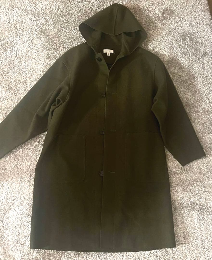 お値下＊HYKE HOODED WORK コート　メルトンコート　カーキ　1 S