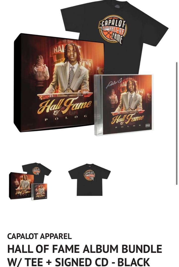 ☆POLO G 直筆サイン入りアルバム&Tシャツセット　hiphop US