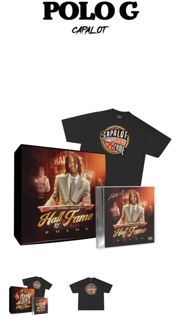 ☆POLO G 直筆サイン入りアルバム&Tシャツセット　hiphop US