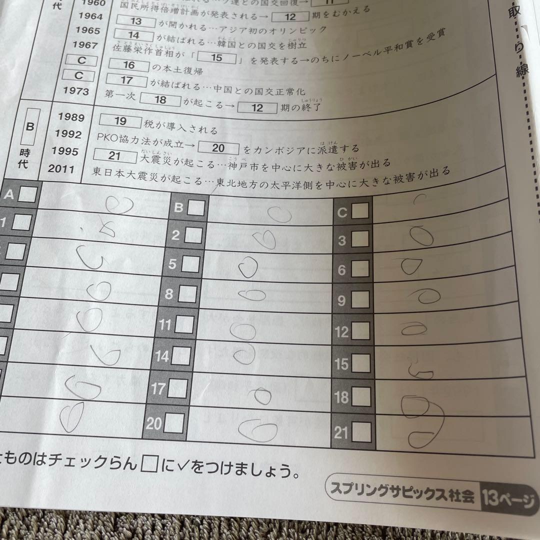 最新　サピックス　6年生　社会　表紙　夏講習　デイリーステップ　ポイントの整理